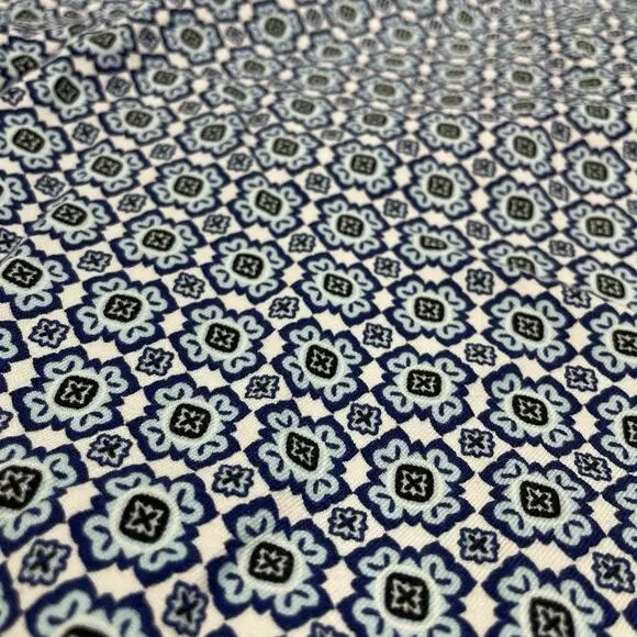 Chico's Secret Stretch Waist Pants 0.5 6 blue green print comfort mod - Picture 4 of 9